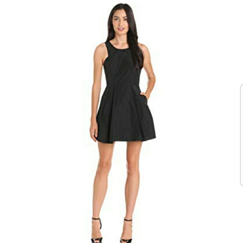 BCBGENERATION BLACK RIVET COCKTAIL DRESS